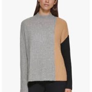 Calvin Klein Ribbed Mock Neck Sweater XL